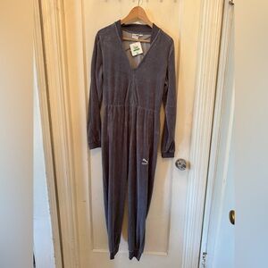 NWT Puma Grey Velour Jumpsuit